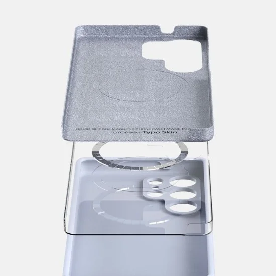 Cover Samsung S25 Ultra Typo Skin Magsafe Case Araree - Blue